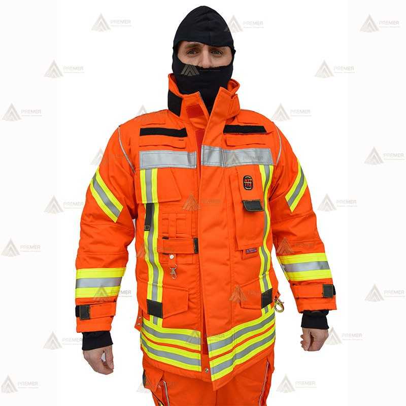 Chaquetón de intervención para bomberos color naranja
