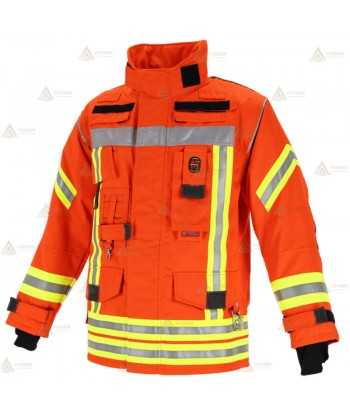 Chaquetón de intervención para bomberos color naranja