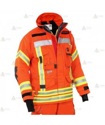 Chaquetón de intervención para bomberos color naranja