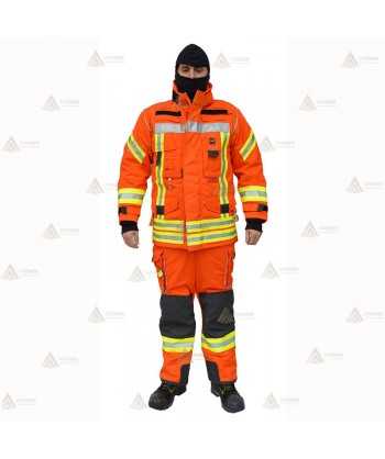 Chaquetón de intervención para bomberos color naranja