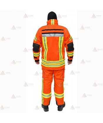 Chaquetón de intervención para bomberos color naranja