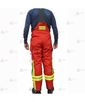 Cubrepantalón de intervención para bomberos color rojo