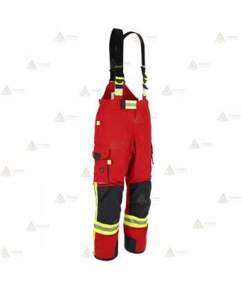 Cubrepantalón de intervención para bomberos color rojo