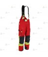 Cubrepantalón de intervención para bomberos color rojo