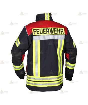 Chaquetón de intervención para bomberos color marino/rojo