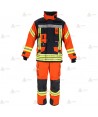 Chaquetón de intervención para bomberos color marino/naranja