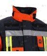 Chaquetón de intervención para bomberos color marino/naranja