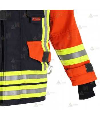 Chaquetón de intervención para bomberos color marino/naranja