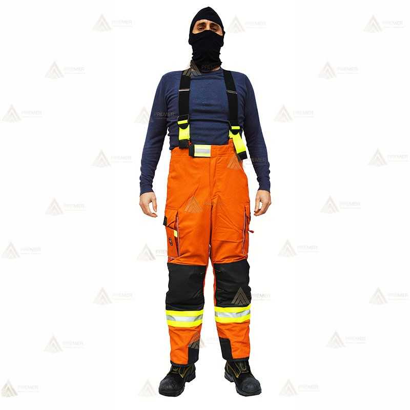 Cubrepantalón de intervención para bomberos color naranja