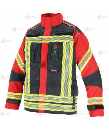 Chaquetón desmontable para Bomberos (THL) y Forestales color azul marino y rojo