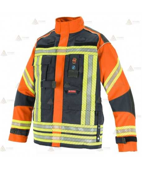 Chaquetón desmontable para Bomberos (THL) y Forestales color azul marino y naranja flúor