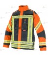 Chaquetón desmontable para Bomberos (THL) y Forestales color azul marino y naranja flúor