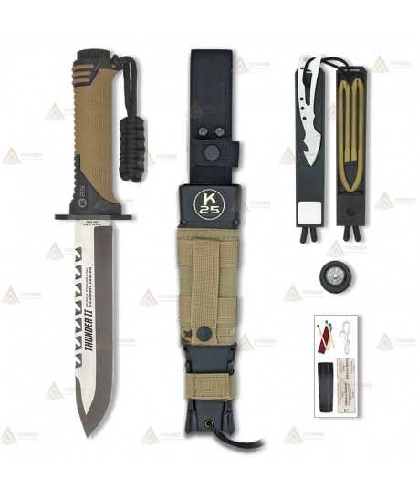 Cuchillo táctico K25 modelo THUNDER II con hoja de 17 cm