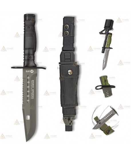 Cuchillo táctico K25 modelo Bayoneta con hoja de 17,8 cm