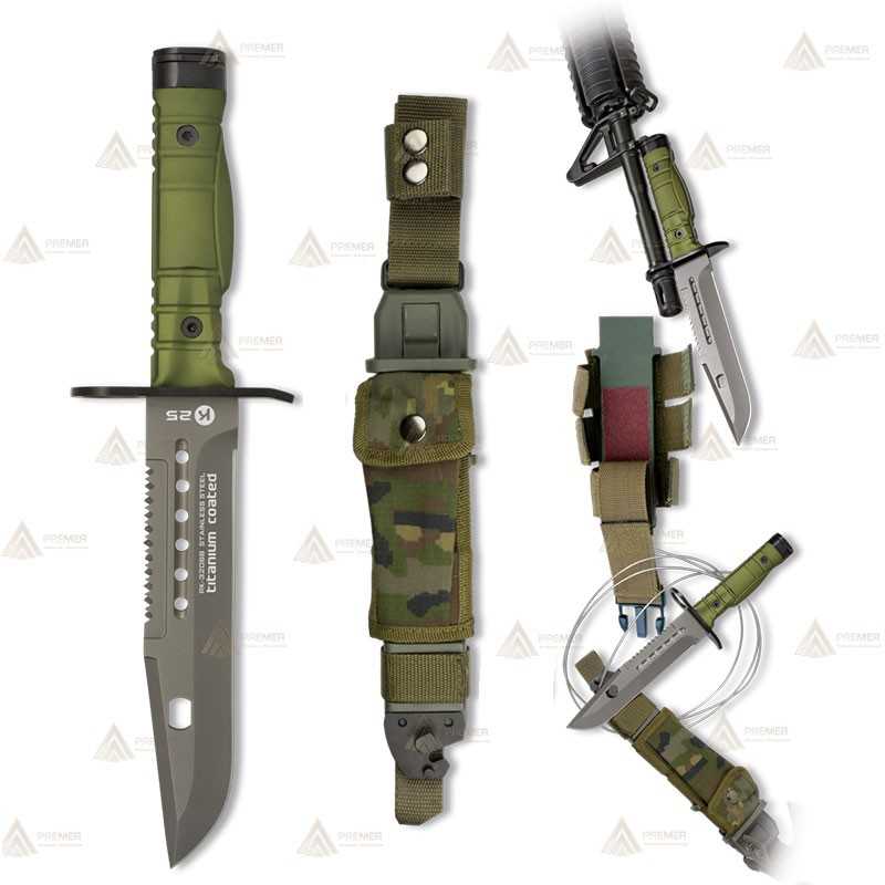 Cuchillo táctico K25 modelo Bayoneta con hoja de 17,8 cm