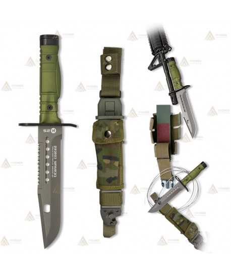 Cuchillo táctico K25 modelo Bayoneta con hoja de 17,8 cm