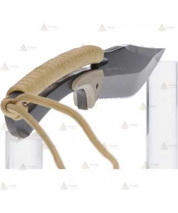 Cuchillo táctico encordado K25 Coyote con hoja de 13,3 cm