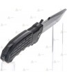 Cuchillo táctico K25 Predator negro con hoja de 14 cm