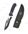 Cuchillo táctico K25 Predator II negro con hoja de 14 cm