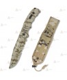 Cuchillo táctico K25 modelo SFL camo con sierra y hoja de 14 cm