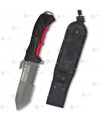 Cuchillo táctico K25 modelo Charlie-II con hoja de 13 cm