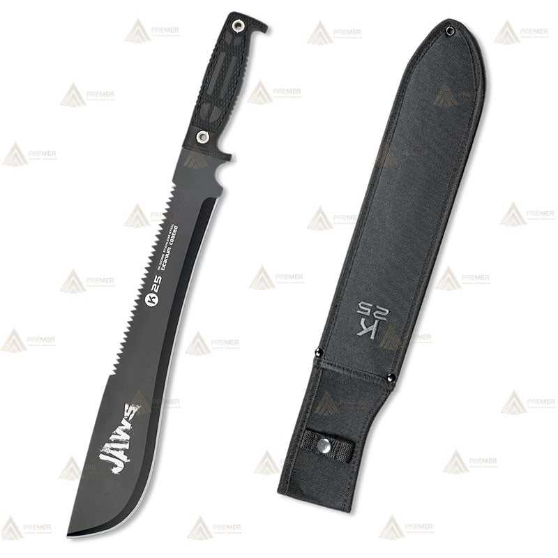 Cortacañas táctico K25 modelo Jaws con hoja de 36 cm