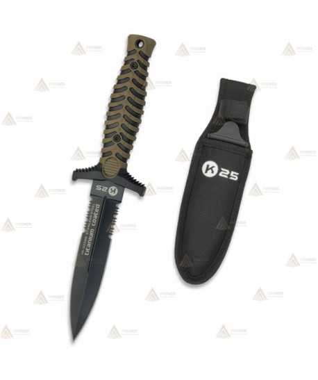 Cuchillo táctico K25 modelo Coyote con hoja de 12,5 cm
