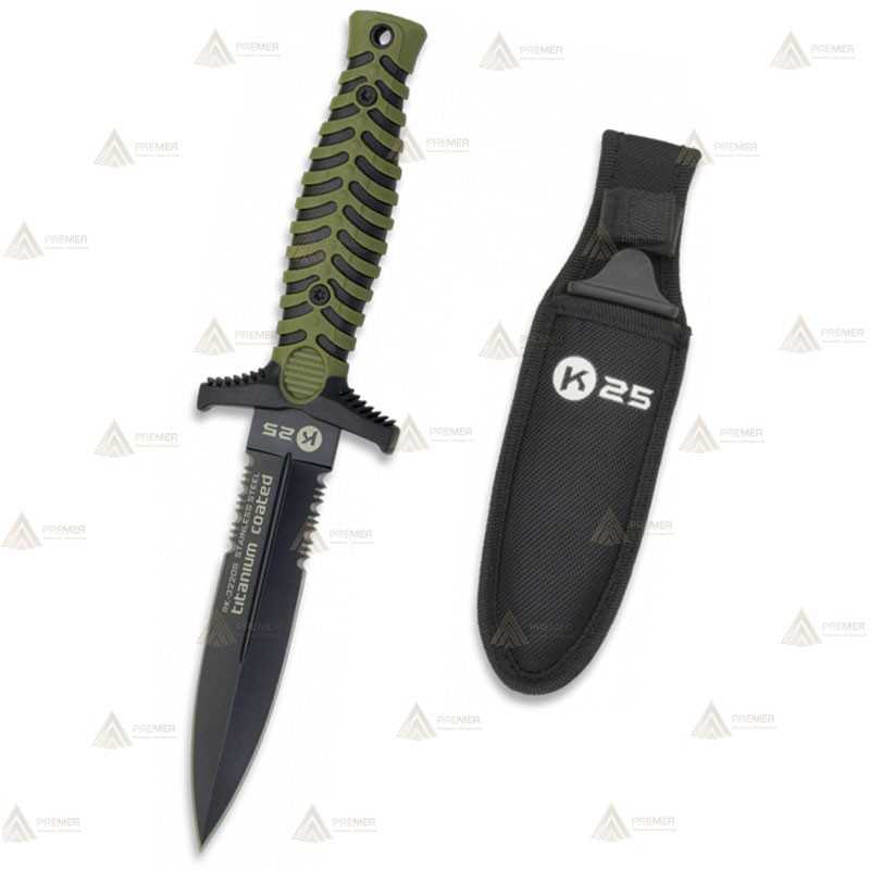 Cuchillo táctico K25 modelo Coyote con hoja de 12,5 cm