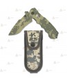 Navaja táctica K25 Camo Pixel con hoja de acero de 9,3 cm
