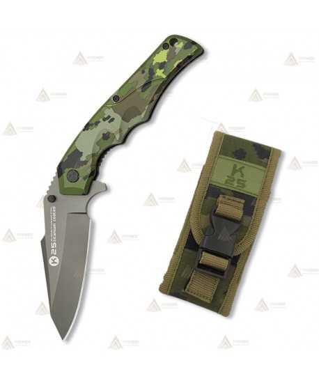 Navaja táctica Camo Verde con hoja de 9,4 cm