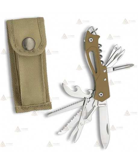 Navaja multifunción de 10 usos color Coyote