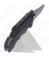 Navaja táctica K25 color Negro con linterna y hoja de 9 cm