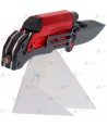 Navaja táctica K25 color Rojo con linterna y hoja de 9,5 cm