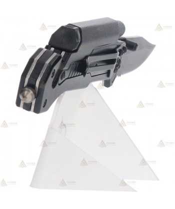 Navaja táctica K25 color Negro con linterna y hoja de 9,5 cm