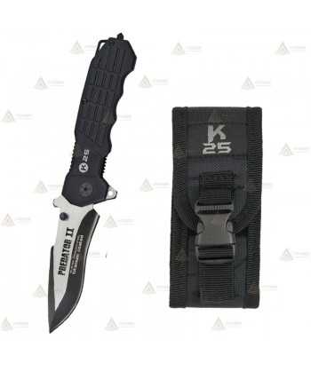 Navaja táctica K25 Predator II con hoja de acero de 9,3 cm