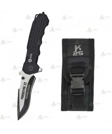 Navaja táctica K25 Predator II con hoja de acero de 9,3 cm