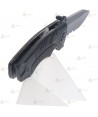 Navaja táctica K25 negra con hoja de acero de 8 cm