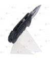 Navaja táctica K25 negra con hoja de acero de 6,7 cm