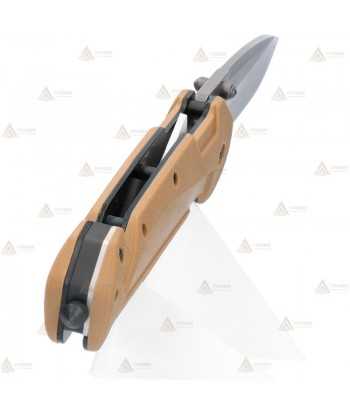 Navaja táctica K25 color Tan con hoja de 9 cm