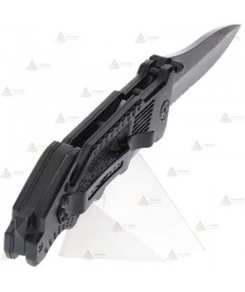 Navaja táctica K25 con mango de aluminio y hoja de 10,7 cm