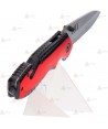 Navaja táctica K25 con mango de goma y hoja de 8,4 cm