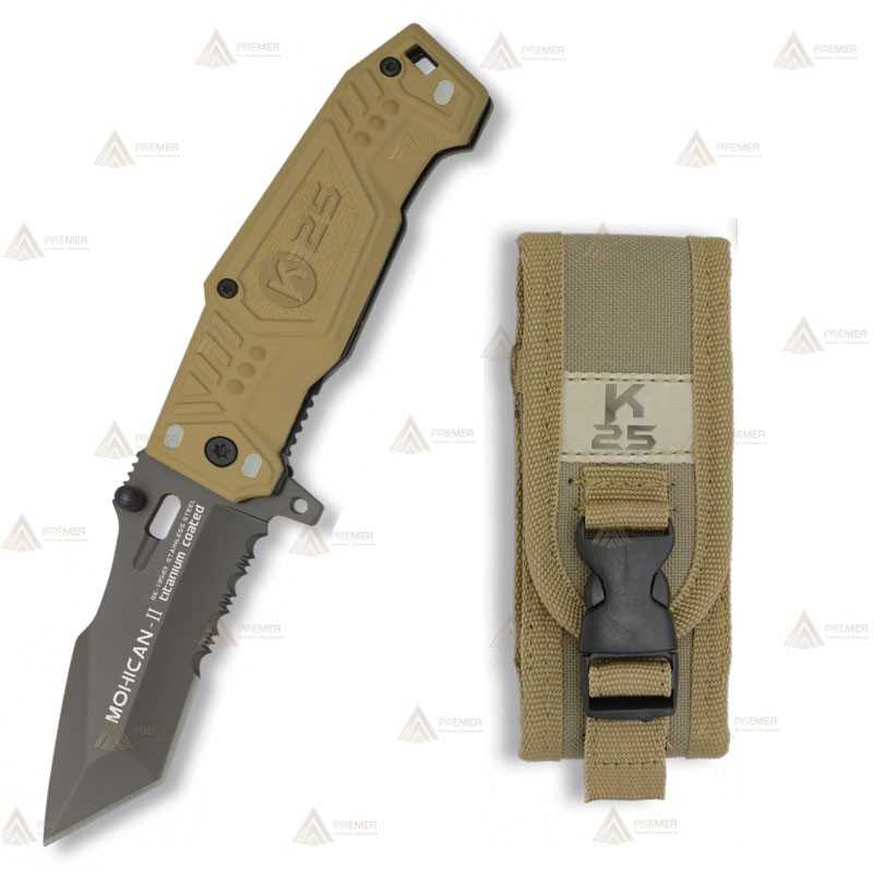 Navaja táctica K25 modelo Mohican II hoja de 7,8 cm
