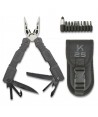 Alicate multiusos táctico K25 de 19 usos color negro