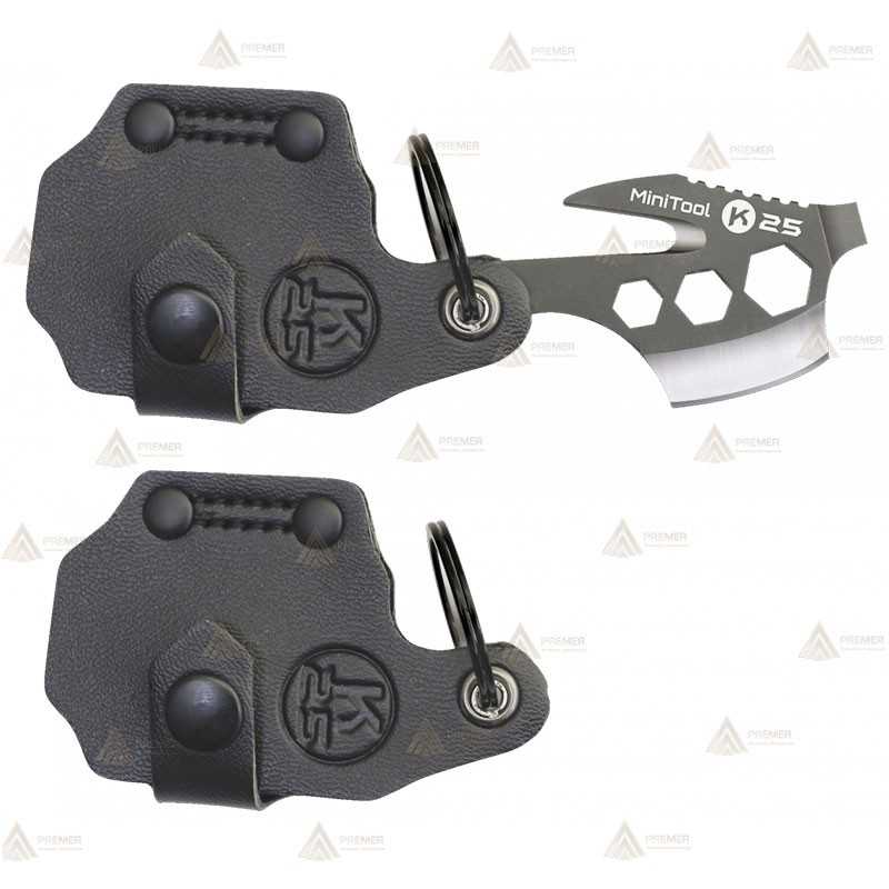 Llavero multiusos táctico K25 de 6 usos color negro