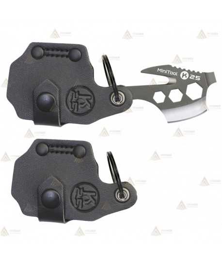Llavero multiusos táctico K25 de 6 usos color negro