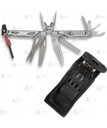 Alicate multiusos táctico K25 de acero con 17 usos