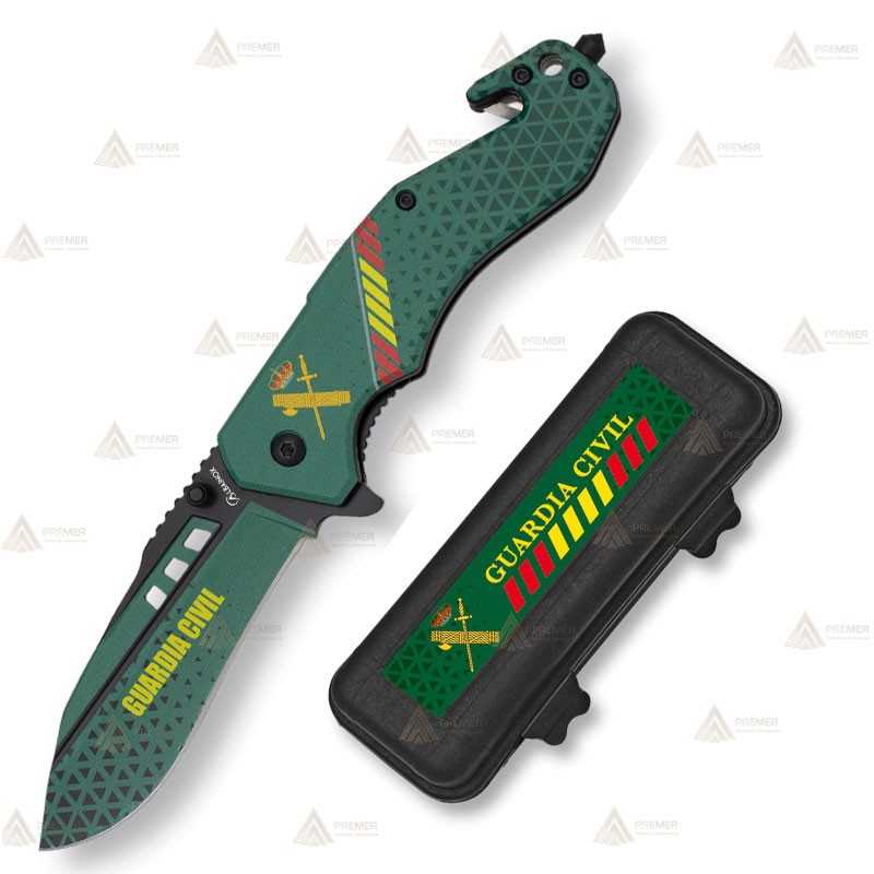 Navaja táctica personalizada Guardia Civil con hoja de 8,5 cm