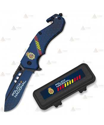 Navaja táctica personalizada Policía Nacional con hoja de 8,5 cm