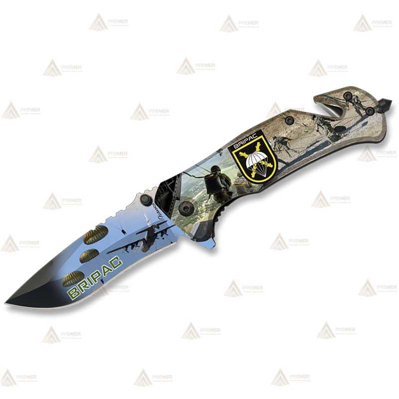 Navaja táctica personalizada Brigada Paracaidista con hoja de 8,2 cm