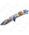 Navaja táctica personalizada con motivos en 3D de la Armada Española con hoja de 8,2 cm